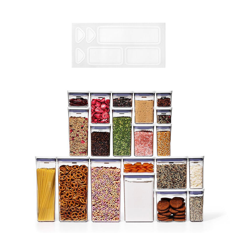 POP Removable Labels & 20-Piece POP Container Set Bundle Y7