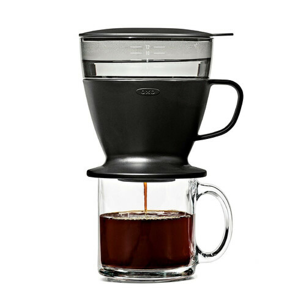 Pour Over Coffee Maker with Water Tank - Matte Black D7