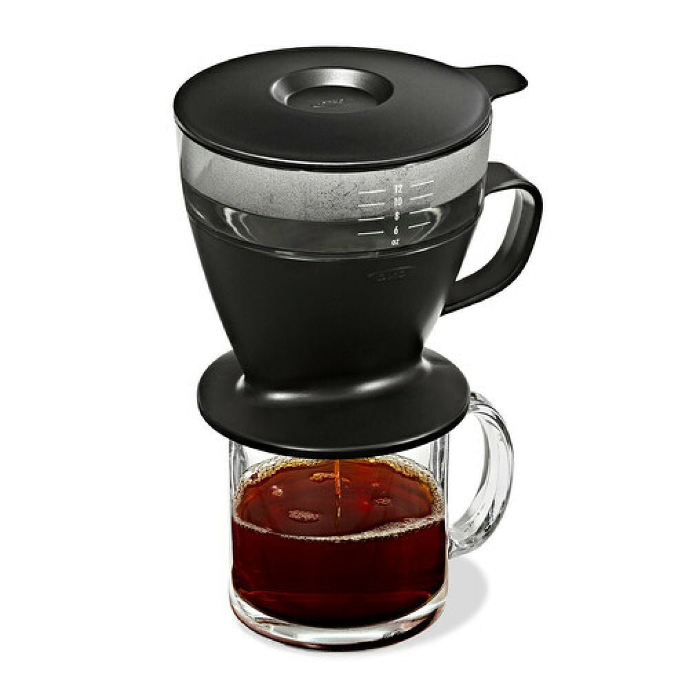Pour Over Coffee Maker with Water Tank - Matte Black D7