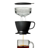 Pour Over Coffee Maker with Water Tank - Matte Black D7