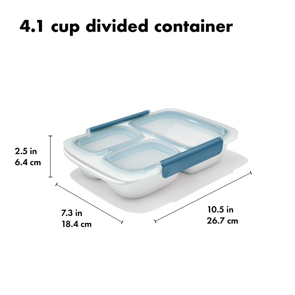 Prep & Go 4.1-Cup Divided Container - Ocean Blue Q9