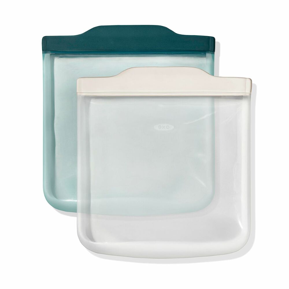 Silicone Reusable Bag -  4 Piece Lunch Set - Oat/Lagoon S5