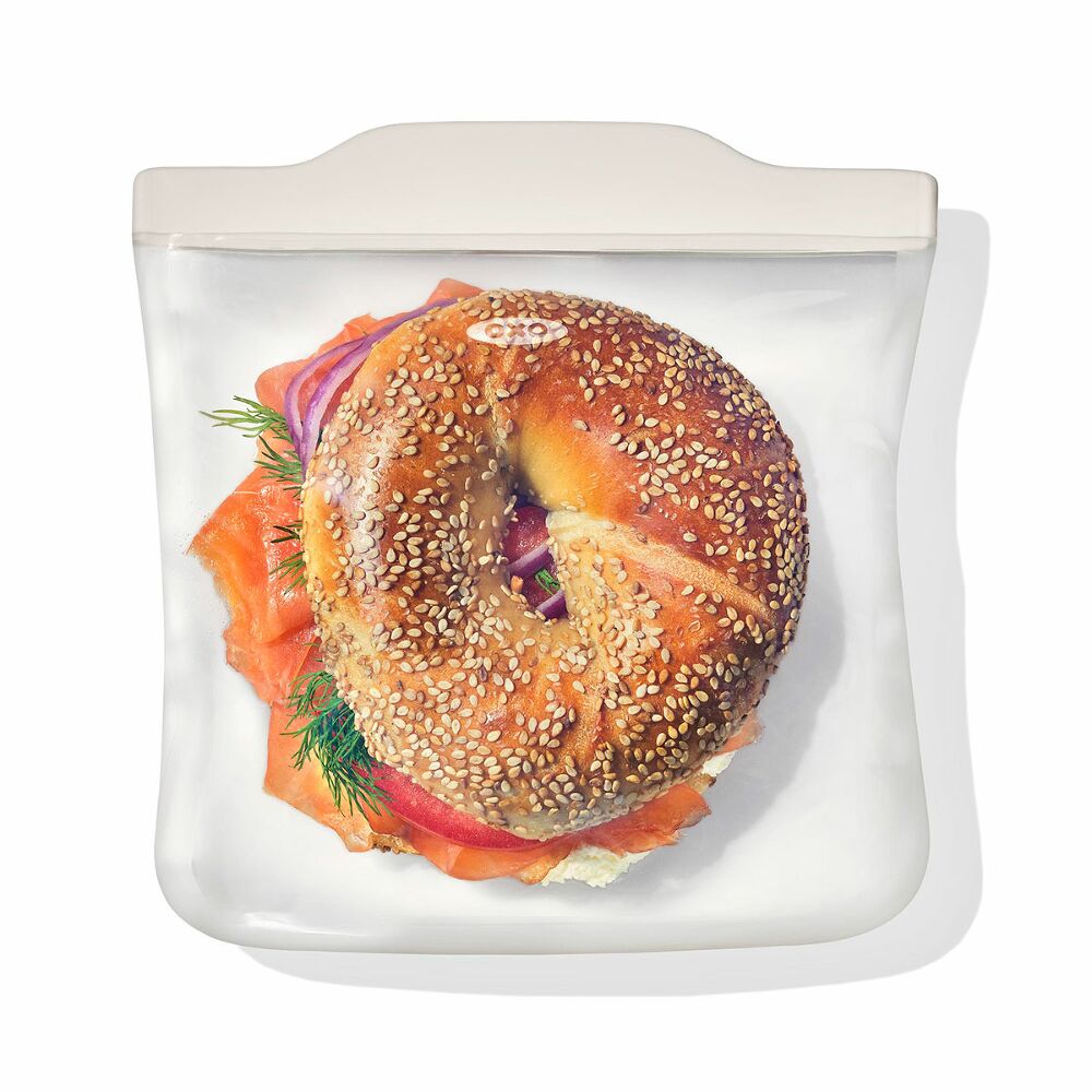 Silicone Reusable Bag -  4 Piece Lunch Set - Oat/Lagoon S5