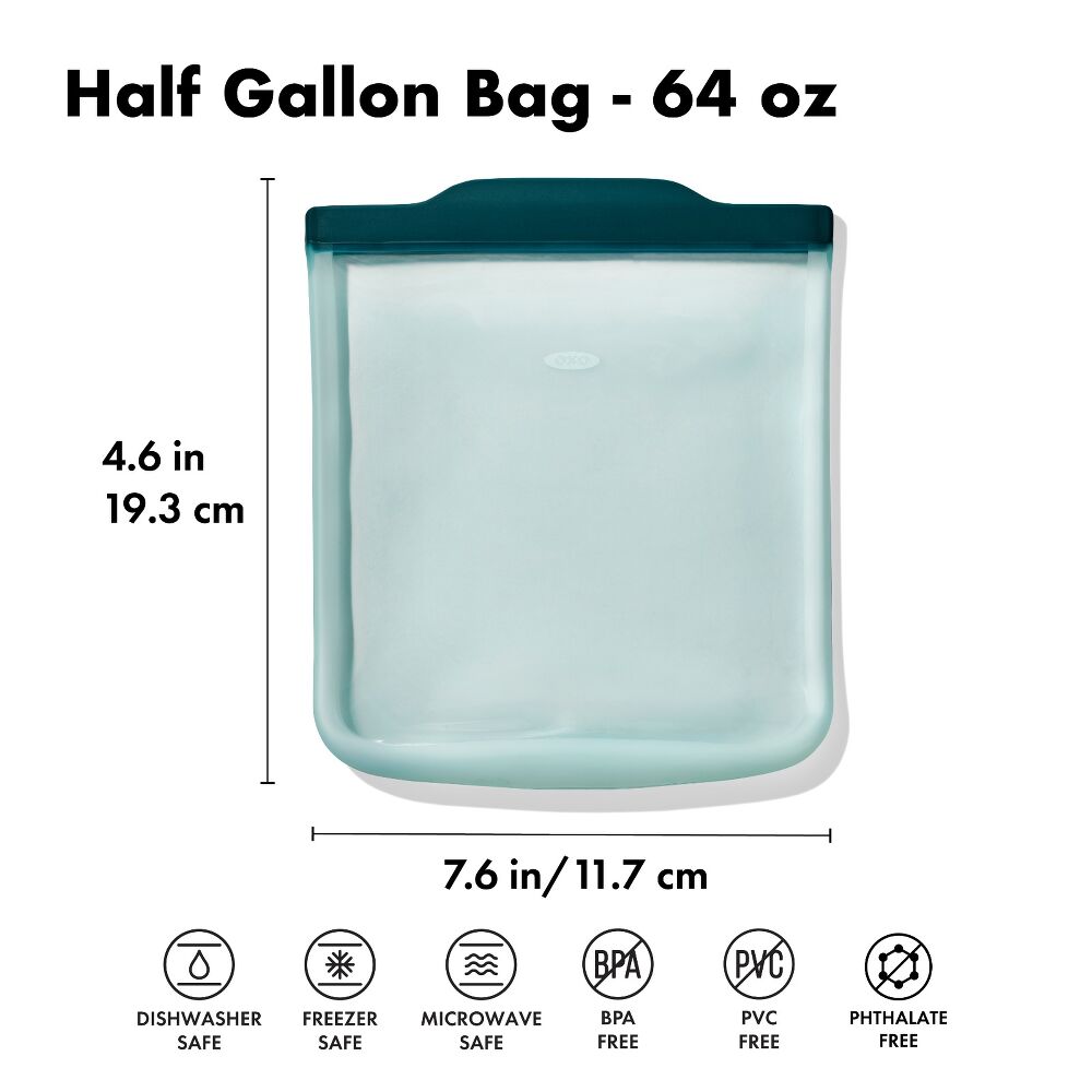 Silicone Reusable Bag - Half Gallon Bag (64 oz) - Lagoon R8