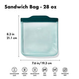 Silicone Reusable Bag - Sandwich Bag (28 oz) - Lagoon E3