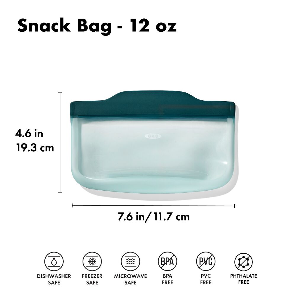 Silicone Reusable Bag - Snack Bag (12 oz) - Lagoon T2