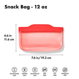 Silicone Reusable Bag - Snack Bag (12 oz) - Watermelon I3