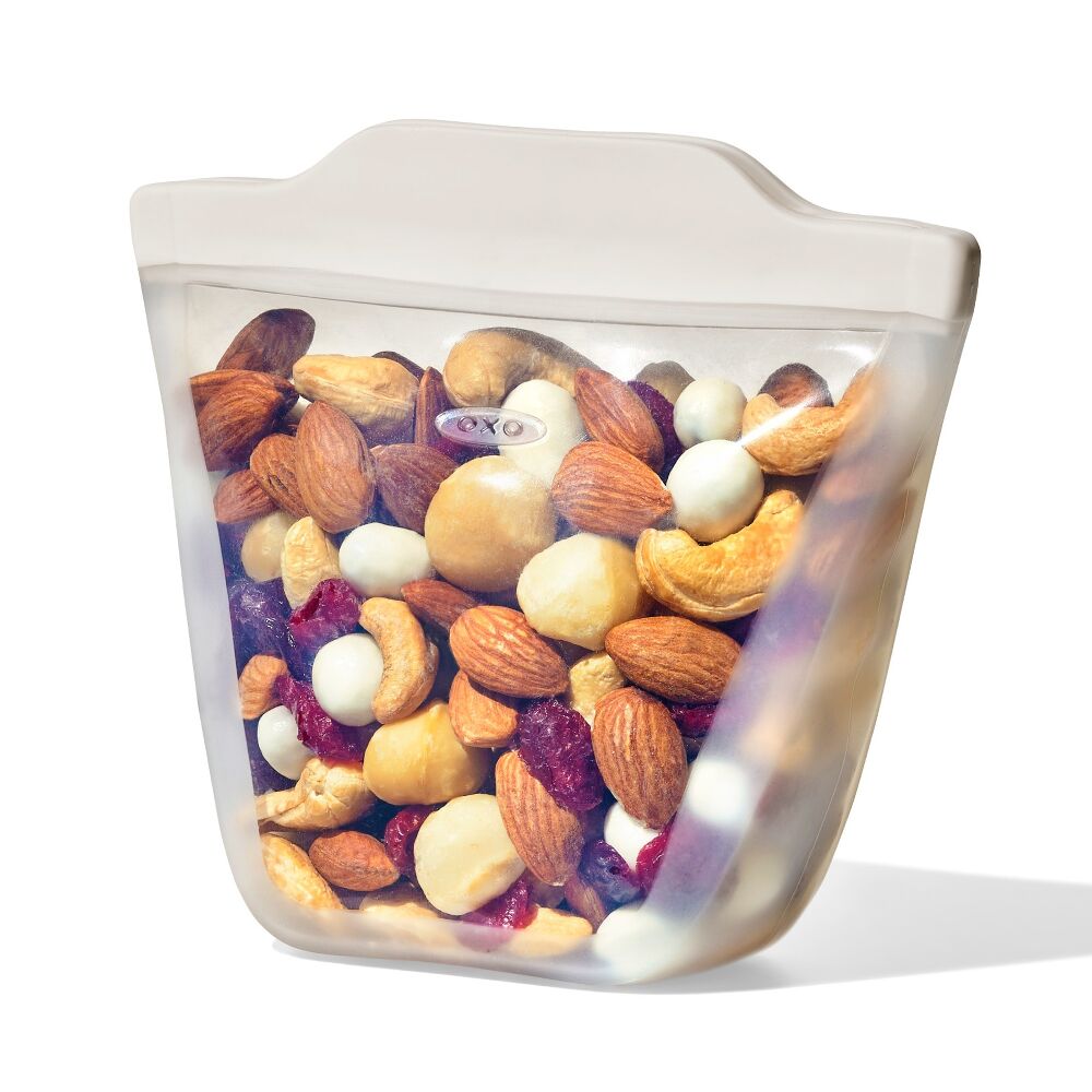 Silicone Reusable Bag - Stand-Up Cup (8 oz) - Oat D3