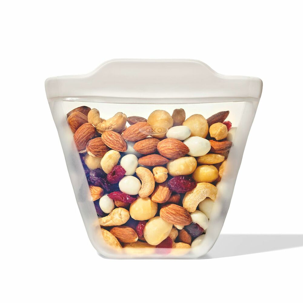 Silicone Reusable Bag - Stand-Up Cup (8 oz) - Oat D3