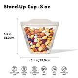 Silicone Reusable Bag - Stand-Up Cup (8 oz) - Oat D3