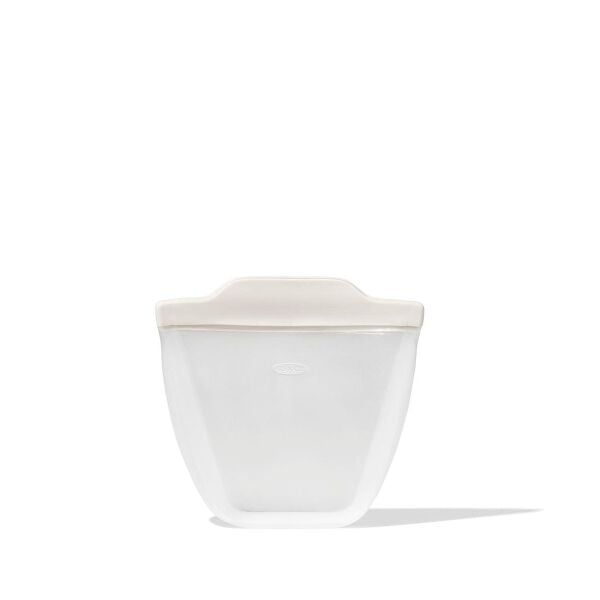 Silicone Reusable Bag - Stand-Up Cup (8 oz) - Oat D3
