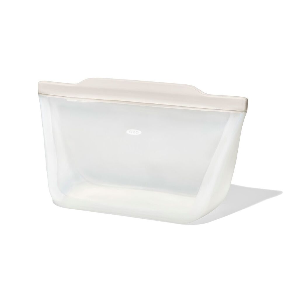 Silicone Reusable Bag - Stand-Up Half Gallon (64 oz) - Oat N0