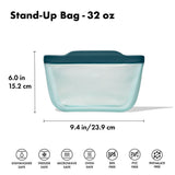 Silicone Reusable Bag - Stand-Up Quart (32 oz) - Lagoon P3