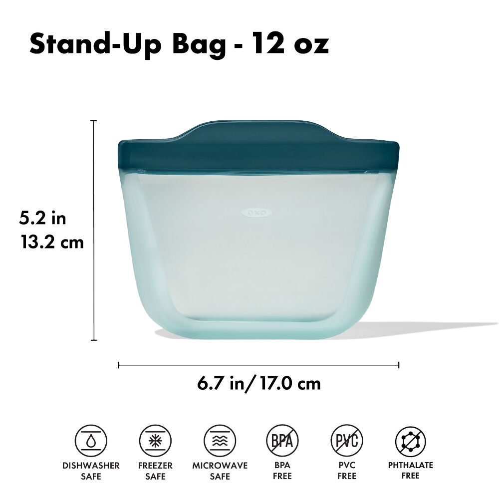 Silicone Reusable Bag - Stand-Up Snack (12 oz) – Lagoon K7