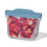 Silicone Reusable Bag  Stand-Up Snack (12 oz) - Ocean Blue R1