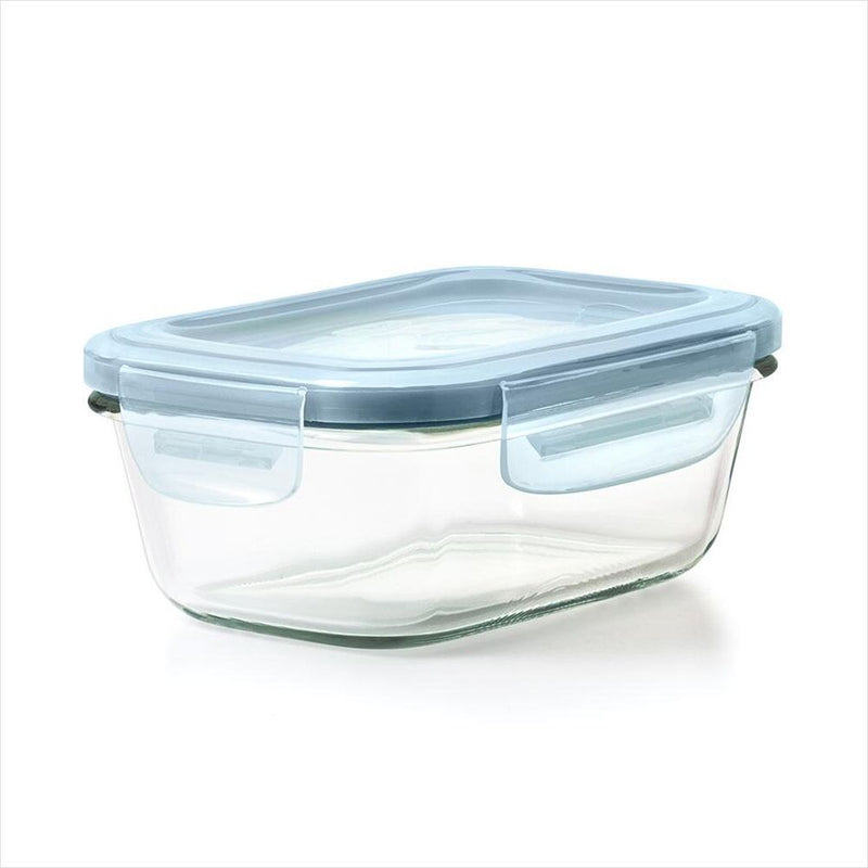 Smart Seal 1.6-Cup Glass Rectangle Container - Arctic Blue G6