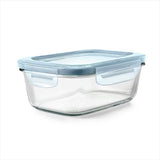 Smart Seal 3.5-Cup Glass Rectangle Container - Arctic Blue T8