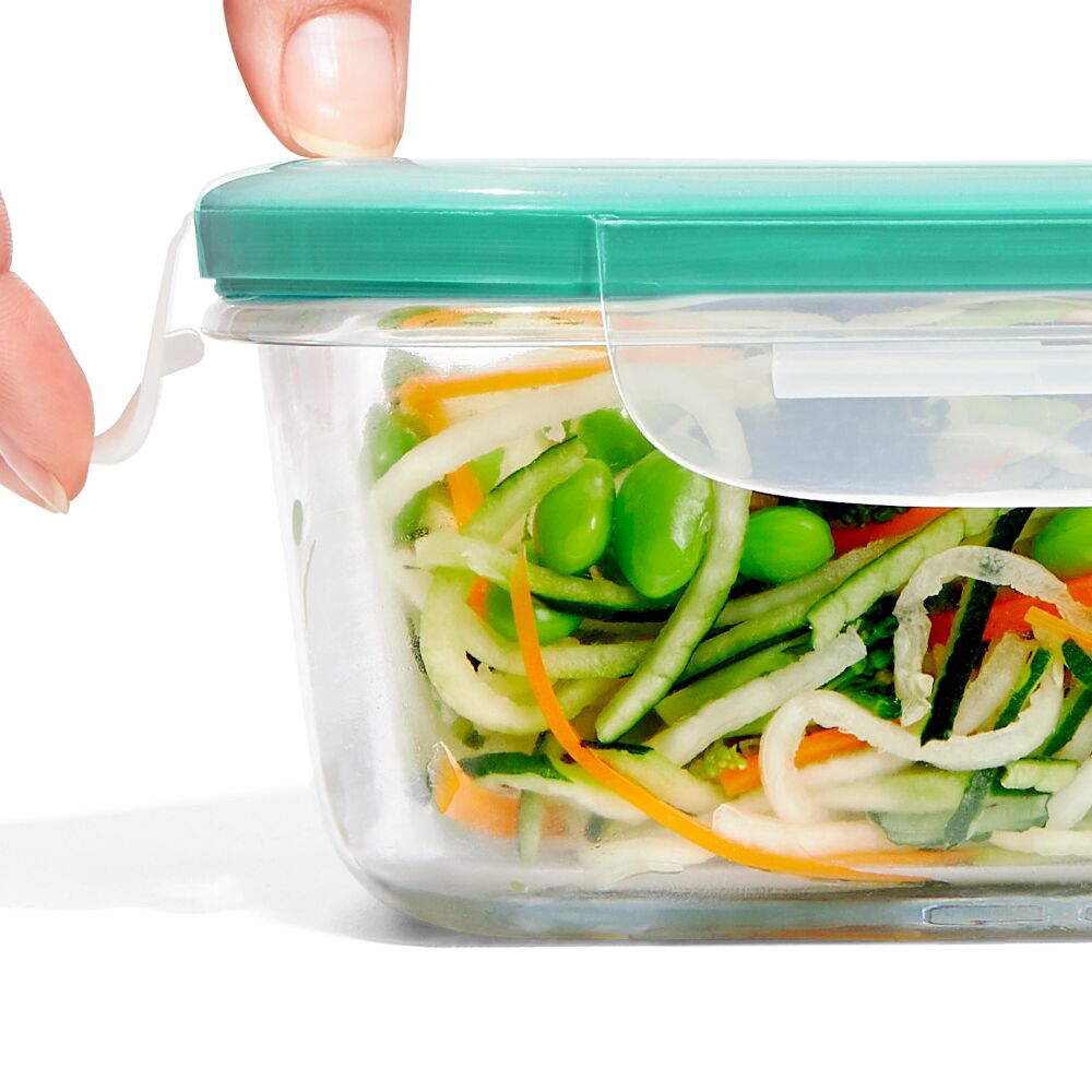 Smart Seal 3.5 Cup Glass Rectangle Container - Teal S1