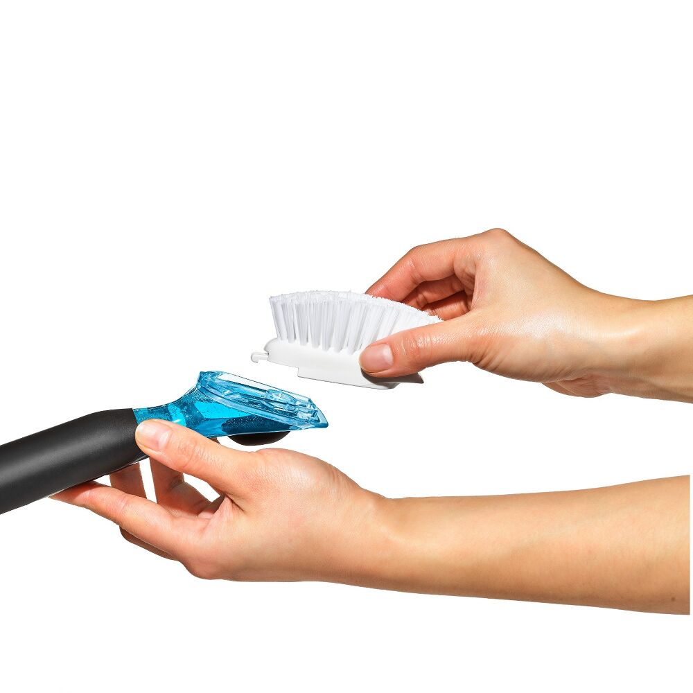 Soap Dispensing Dish Brush Storage Set C9
