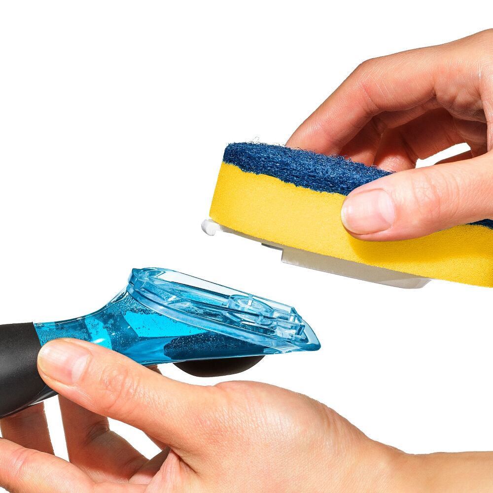 Soap Dispensing Dish Scrub D4