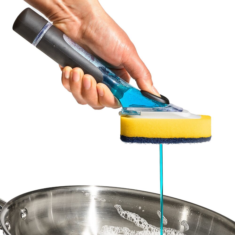 Soap Dispensing Dish Scrub D4