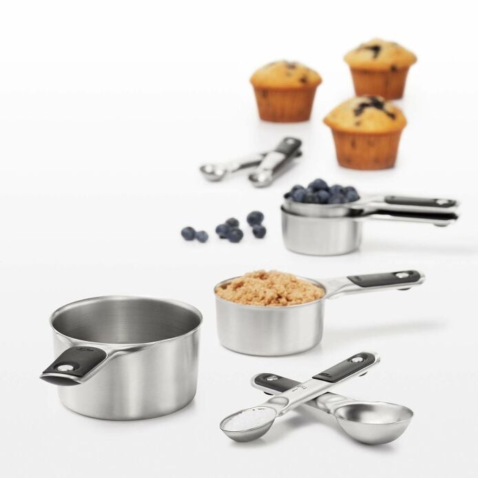 Stainless Steel Measuring Cups and Spoons Set D0