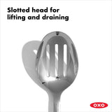 Stainless Steel Slotted Spoon M8