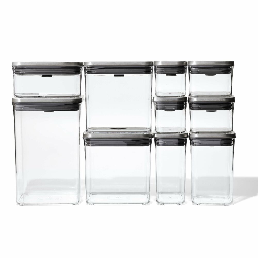 Steel 12-Piece POP Container Set T7