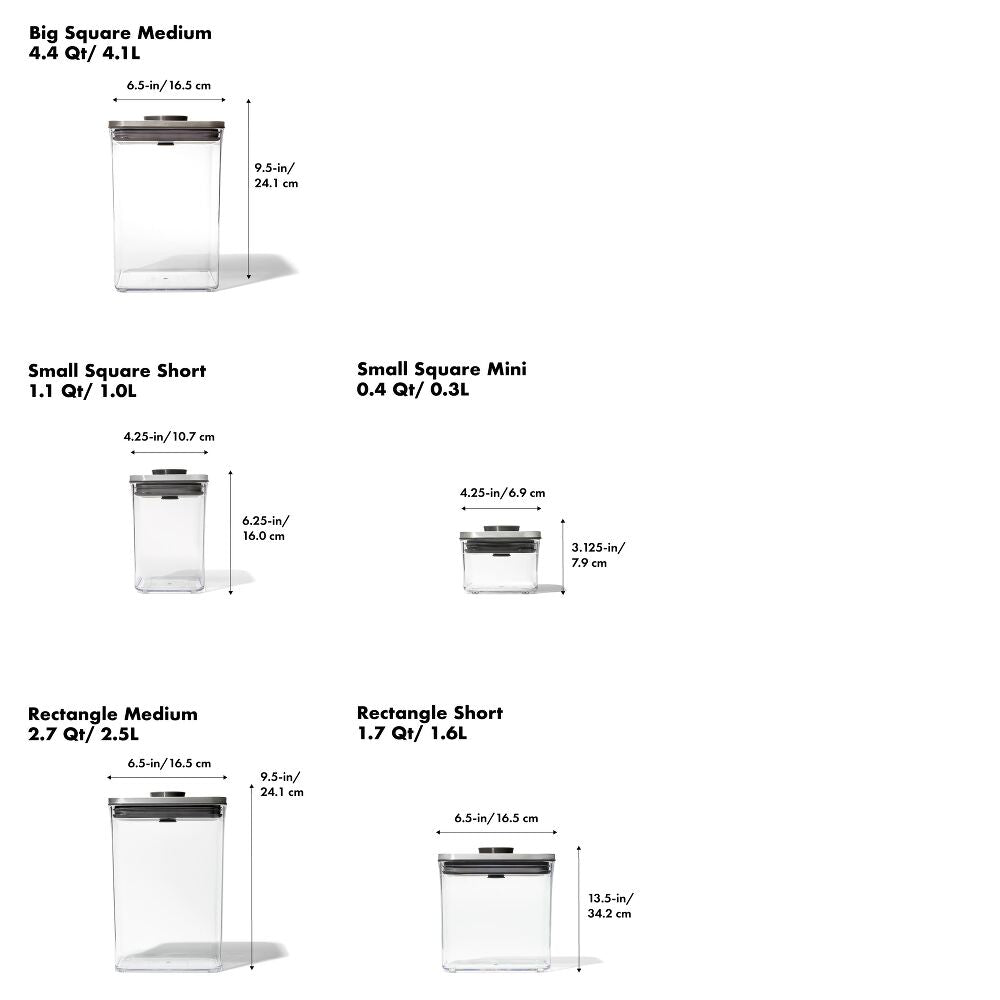 Steel 6-Piece POP Container Set J0