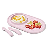 Textured Suction Plate & Spoons Set – 3-Piece N4
