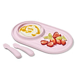 Textured Suction Plate & Spoons Set – 3-Piece N4