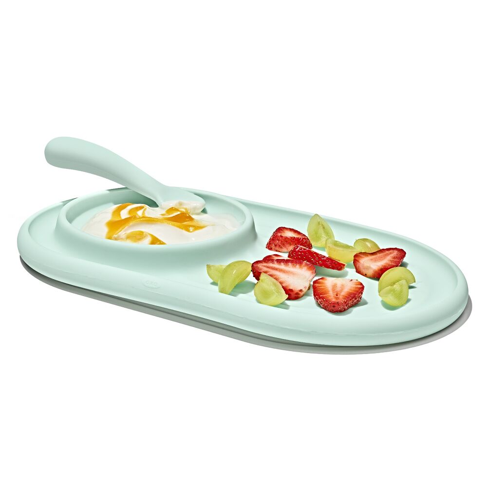 Textured Suction Plate & Spoons Set – 3-Piece N4