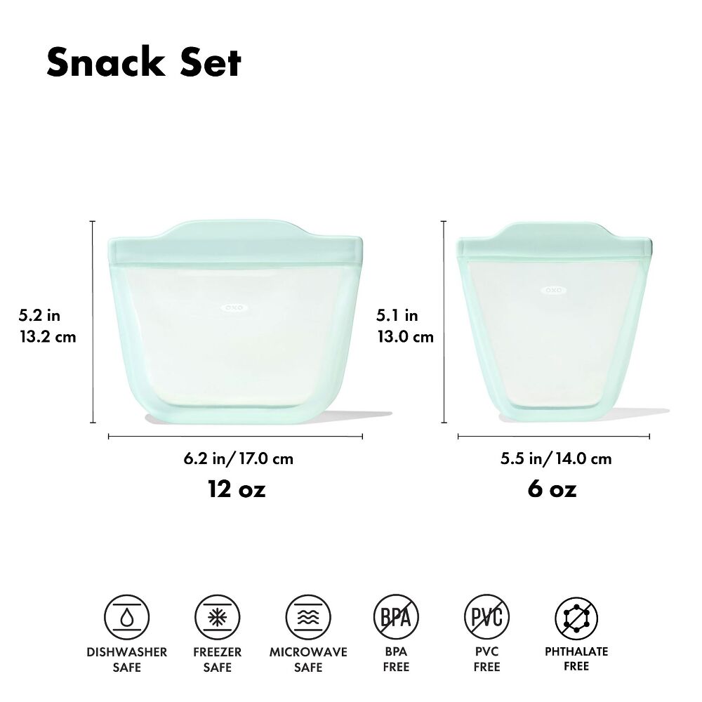 Tot Silicone Reusable Bag - 2-Piece Stand-Up Cup Set M1