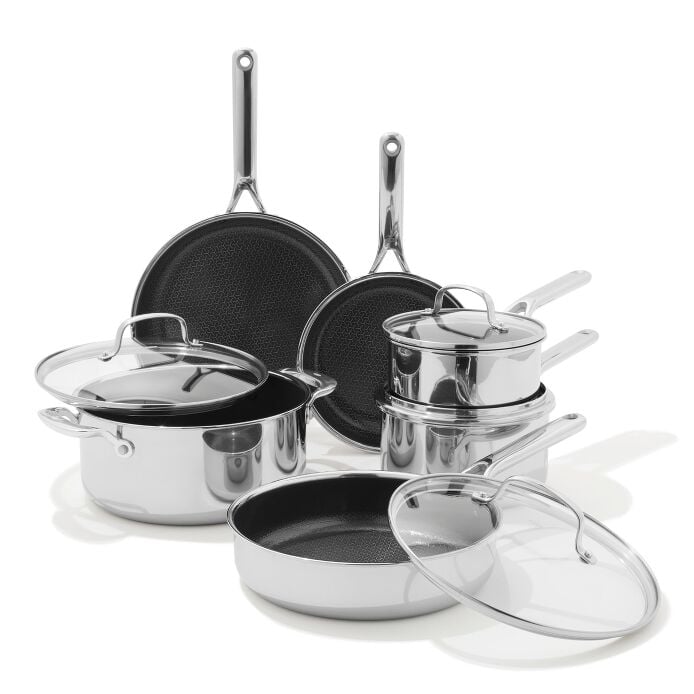 Trident Hybrid Non-Stick Stainless Steel 10-Piece Set P9