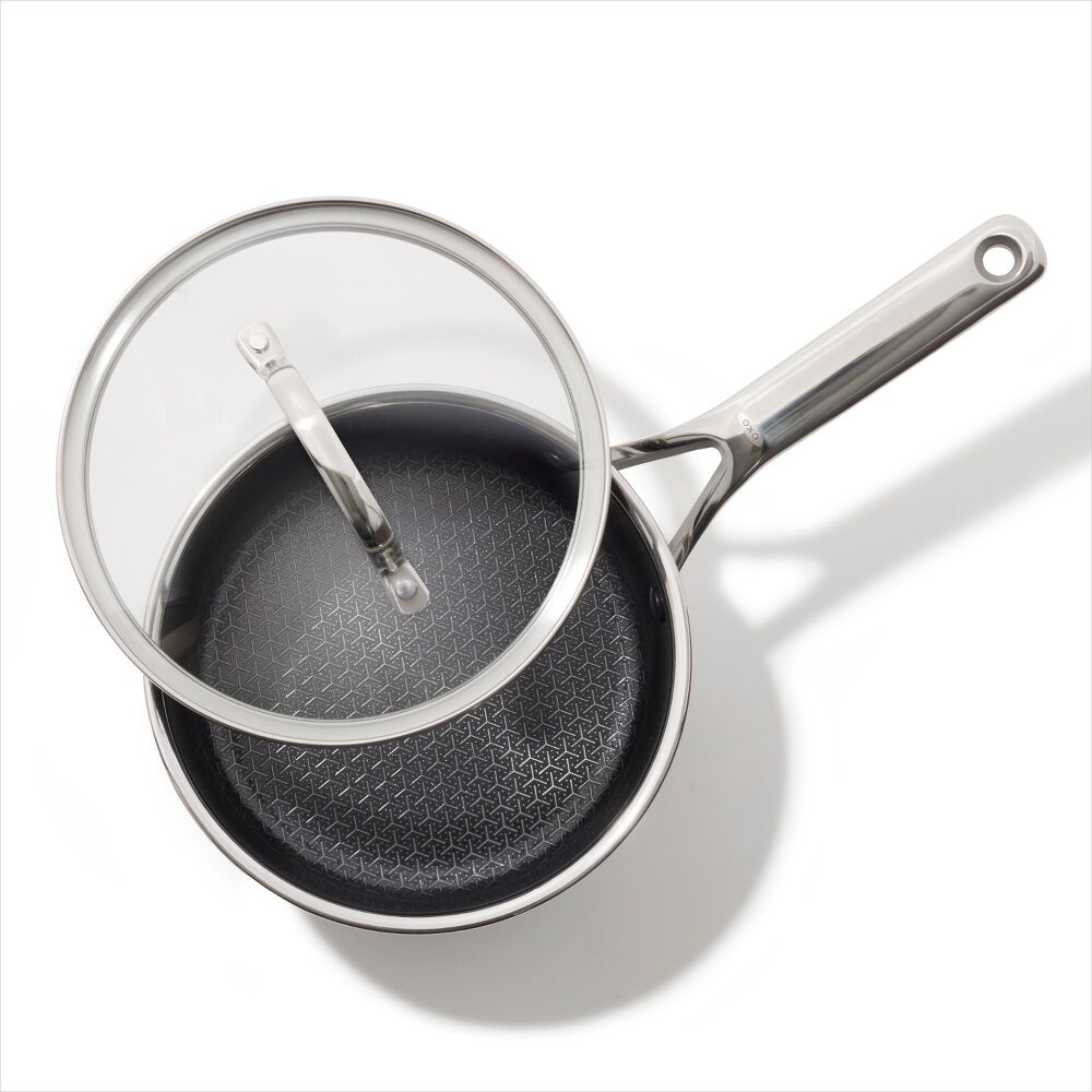 Trident Hybrid Non-Stick Stainless Steel 2.5 Qt Saucepan with Lid Z3
