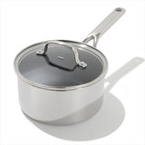 Trident Hybrid Non-Stick Stainless Steel 2.5 Qt Saucepan with Lid Z3