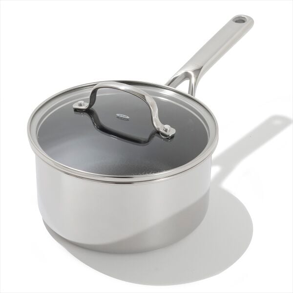 Trident Hybrid Non-Stick Stainless Steel 2.5 Qt Saucepan with Lid Z3