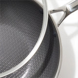 Trident Hybrid Non-Stick Stainless Steel 5 Qt Wok with Lid S5