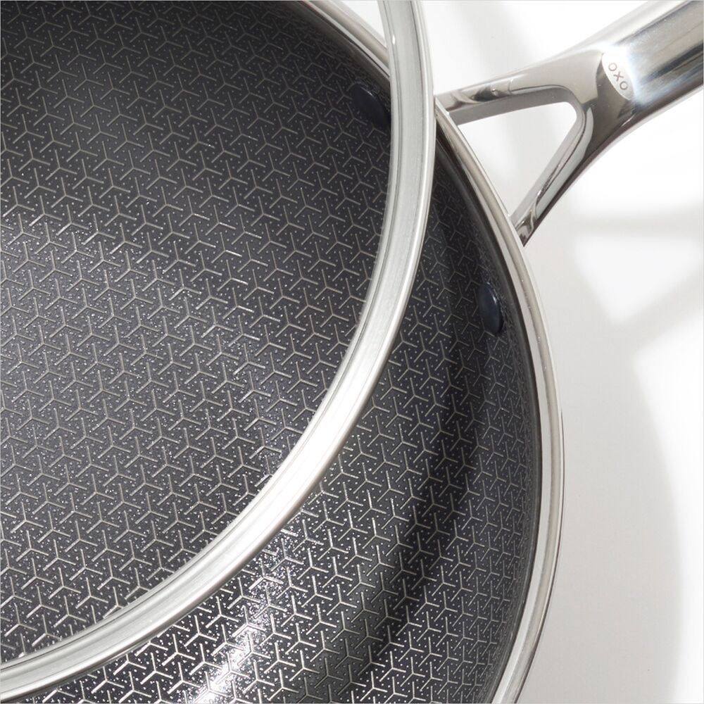Trident Hybrid Non-Stick Stainless Steel 5 Qt Wok with Lid S5