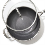 Trident Hybrid Non-Stick Stainless Steel 5 Qt Wok with Lid S5