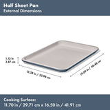 Non-Stick Pro Ceramic Coated Metal Bakeware Half Sheet Pan M4